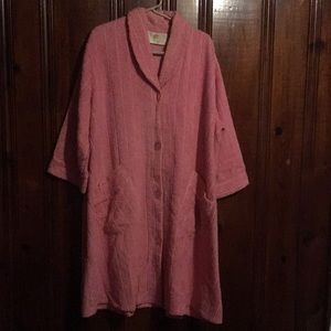 Stan Herman Chenille Pink robe, size M